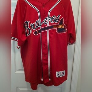 Majestic Braves Red Jersey